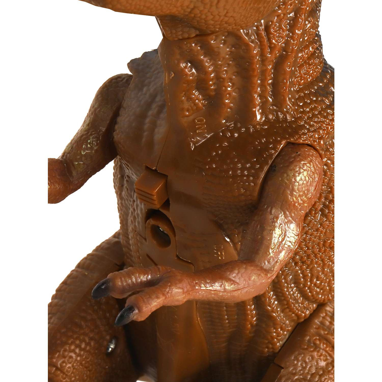 Игрушка на радиоуправлении КОМПАНИЯ ДРУЗЕЙ Динозавр со светом и паром шагает трясет головой коричневый - фото 12