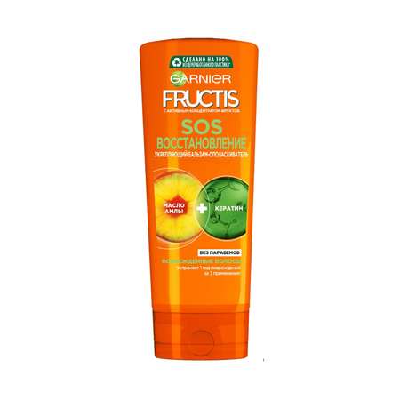 Бальзам-ополаскиватель Garnier Fructis SOS Восстановление для поврежденных волос для блеска и легкого расчесывания 387мл