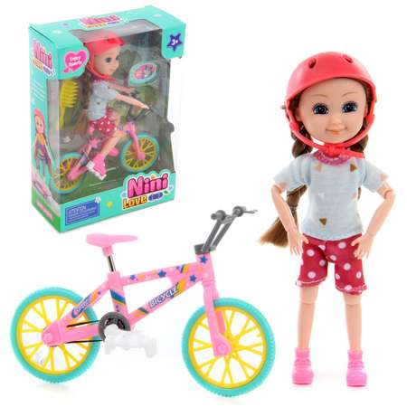 Кукла Veld Co с велосипедом