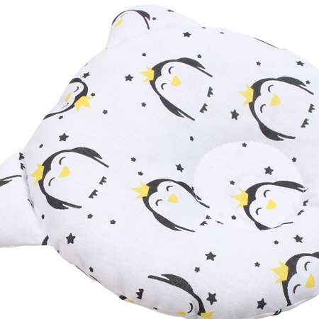 Подушка AmaroBaby анатомическая First Pillow Пингвины