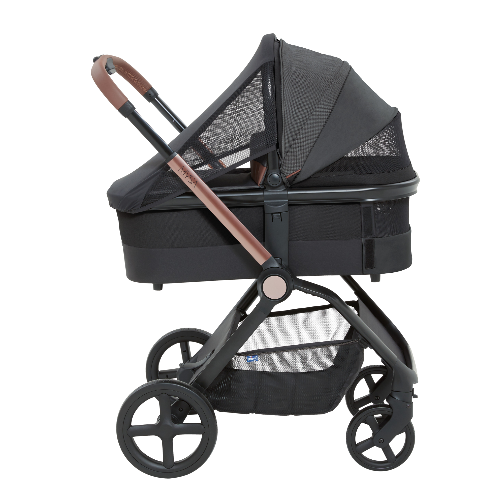 Люлька Chicco Mysa Light Carrycot Black Satin 05087027450000 - фото 8