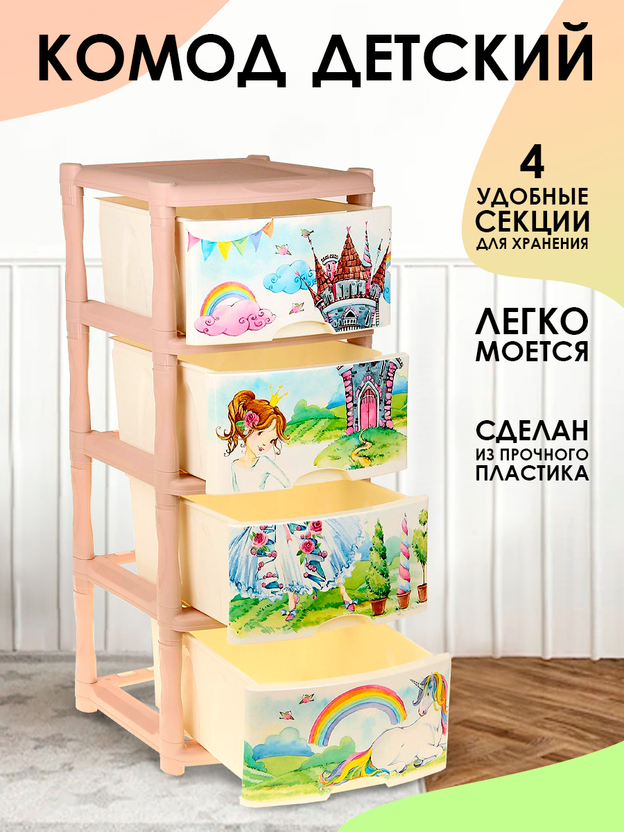 Комод детский Little Angel пластиковый с ящиками купить по цене 5509 ₽ в  интернет-магазине Детский мир