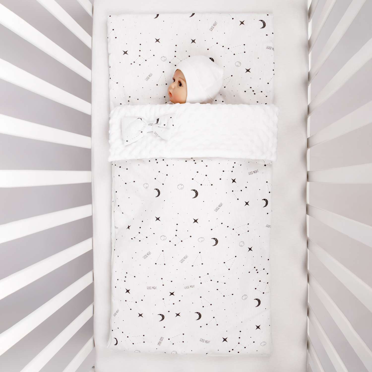 Спальный мешок AmaroBaby детский Magic Sleep STARS белый - фото 2