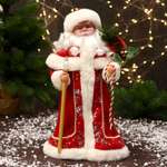 Дед мороз Зимнее волшебство «Красная шуба с посохом» 35 см