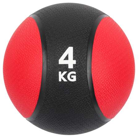 Медбол STRONG BODY медицинский мяч для фитнеса черно-красный 4 кг