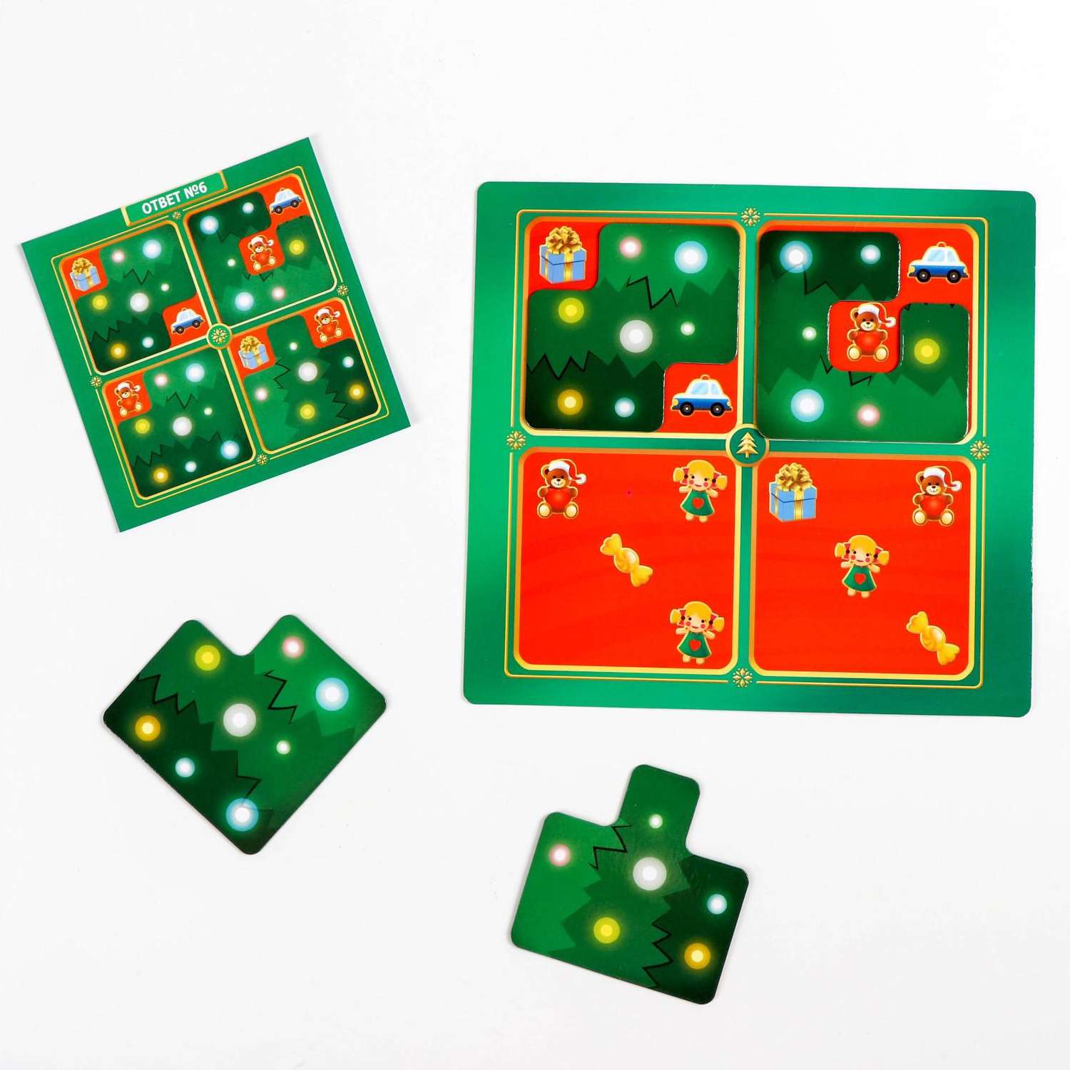 Магнитная игра Лас Играс «Фабрика новогодних подарков». 48 карт. 4 магнитных детали - фото 5