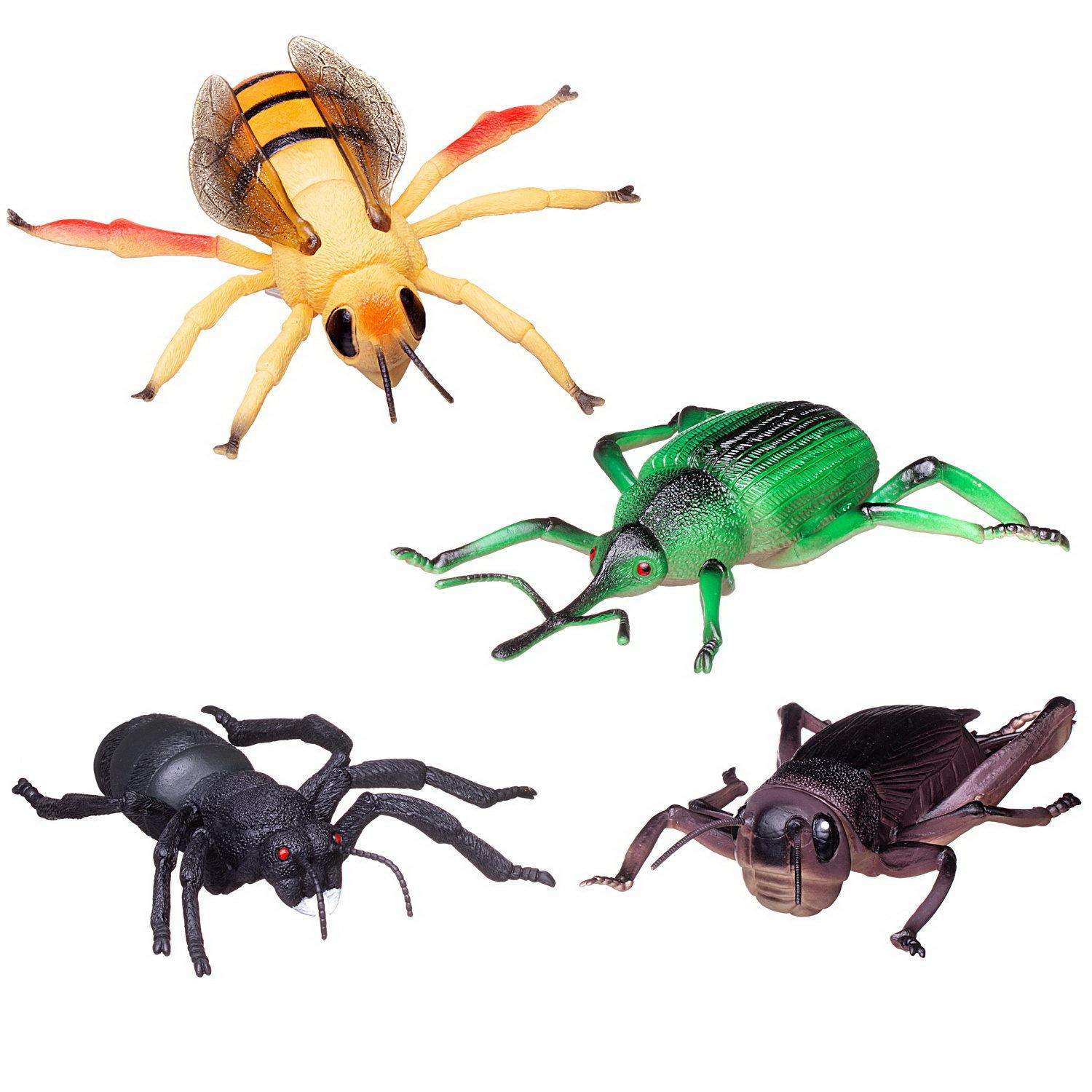 Игровой набор Junfa Гигантские насекомые муравей жук трубковерт саранча пчела - фото 3