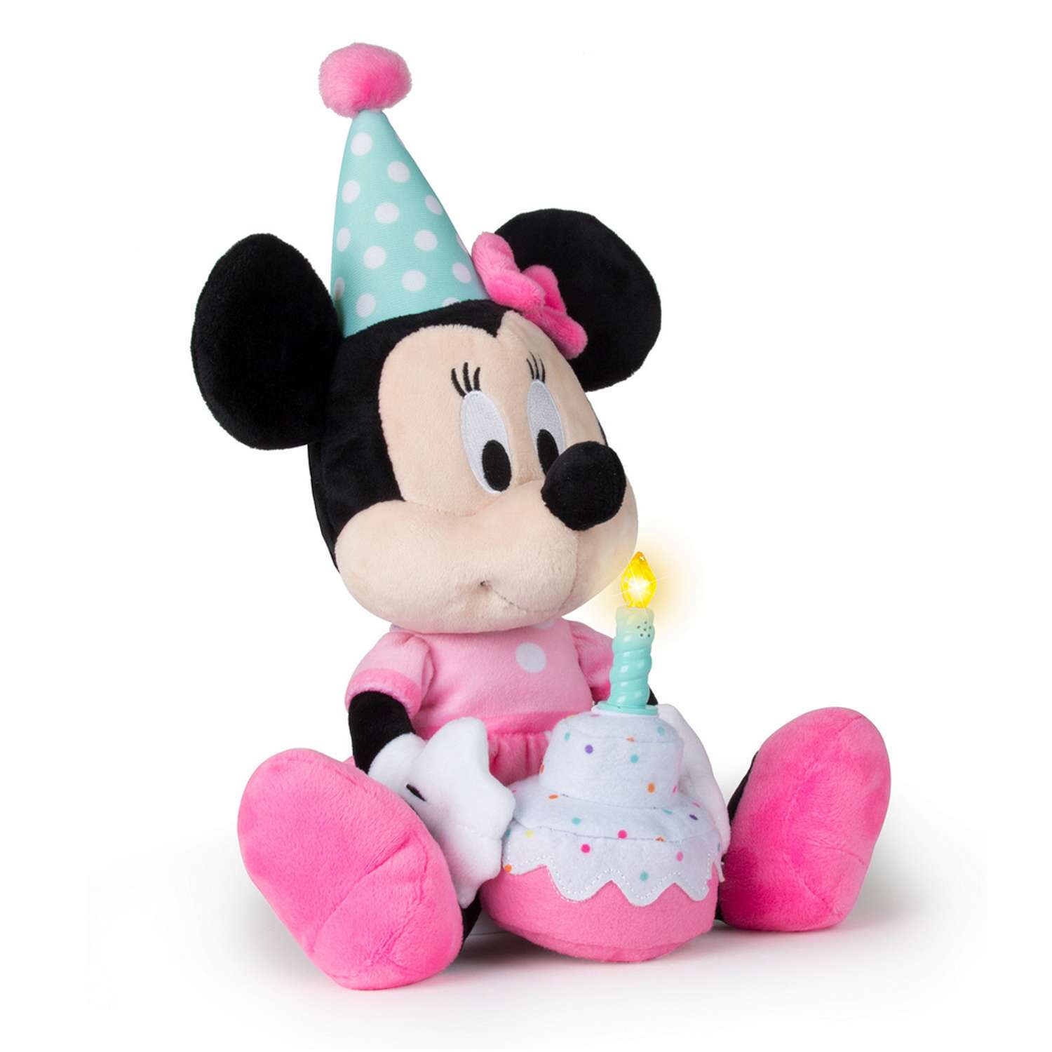 Мягкая игрушка Disney День рождения Минни 34 см звук/свет - фото 1