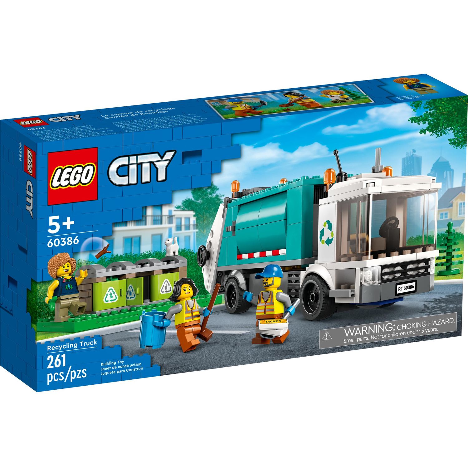 Конструктор LEGO City Грузовик для переработки отходов 60386 купить по цене  3699 ₽ в интернет-магазине Детский мир