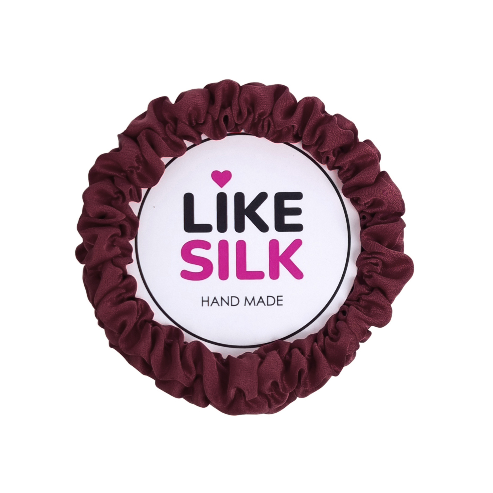 Резинка для волос LIKE SILK №1 шёлк ARMANI винный - фото 2