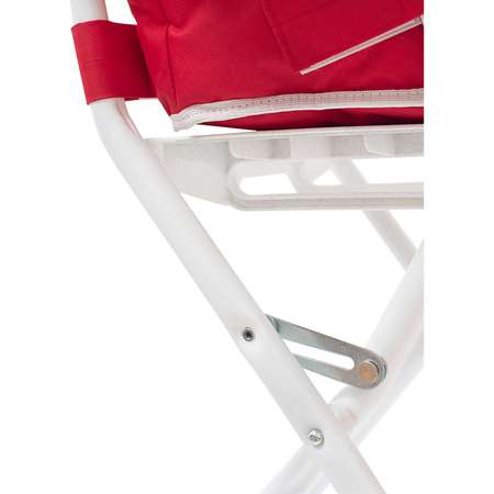 Детский стульчик InHome для кормления с чехлом из ткани белый/красный