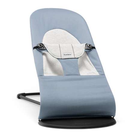 Кресло-шезлонг BabyBjorn Balance Cotton Jersey Серо-голубой