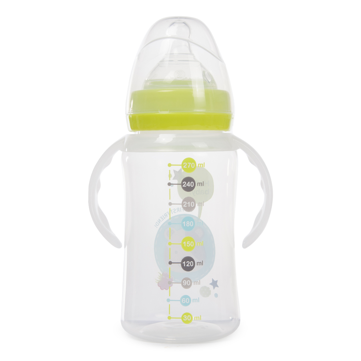 Бутылка BabyGo с широким горлом 270 мл Green - фото 2