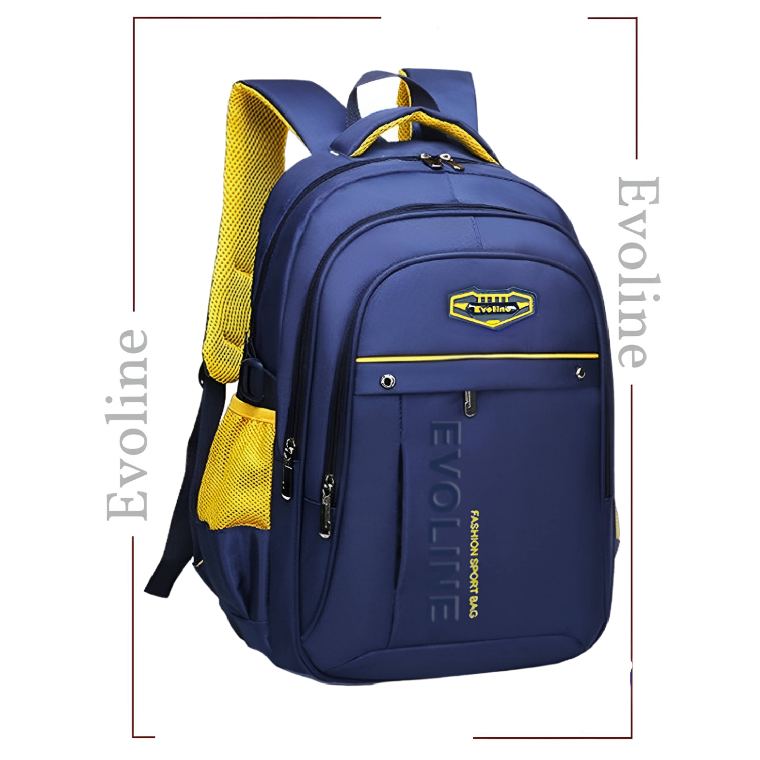 Рюкзак школьный Evoline синий желтый EVO-157-1 - фото 1