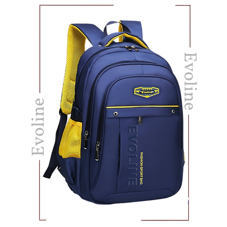 Рюкзак школьный Evoline синий желтый EVO-157-1