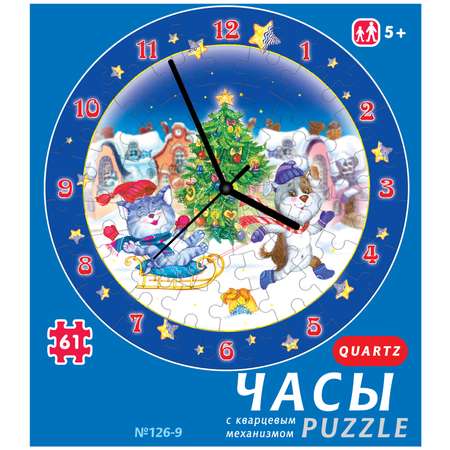 Сборная модель Умная бумага Часы Новогодние забавы 126-09