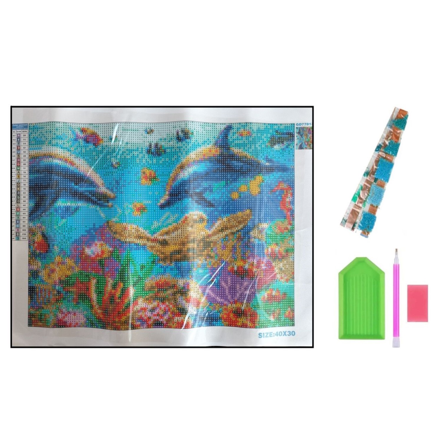 Алмазная мозаика Seichi Подводный мир 30х40 см - фото 4