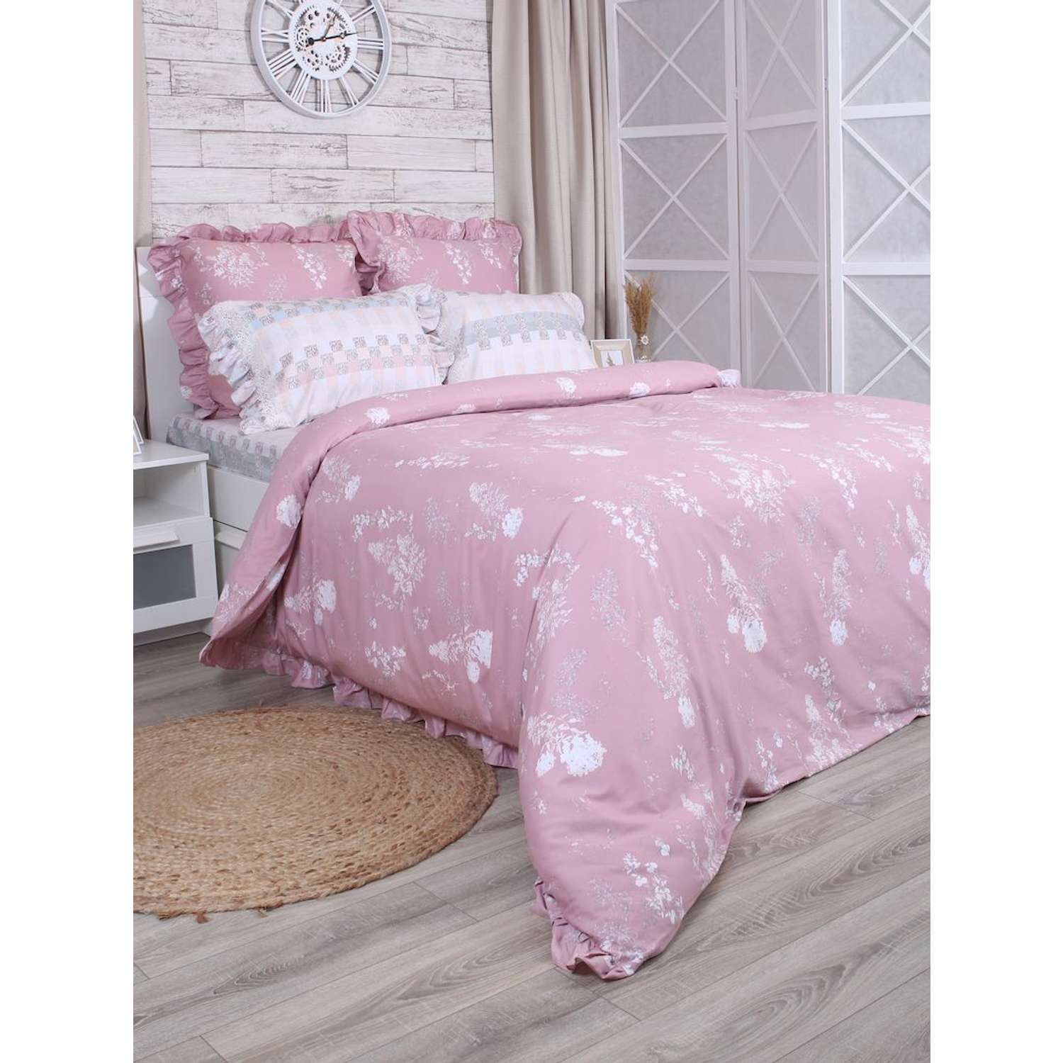 Комплект постельного белья Mona Liza 2спальный. ML Premium Provence 2023 сатин pink - фото 2