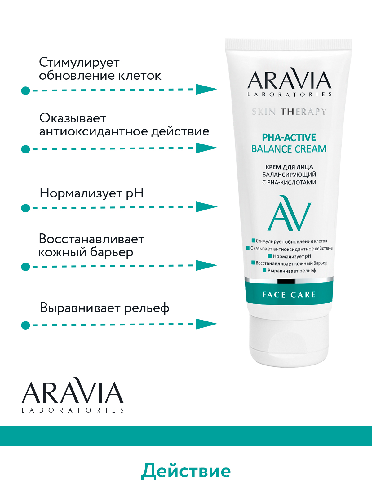 Крем для лица ARAVIA Laboratories балансирующий с РНА-кислотами PHA-Active Balance Cream 50 мл - фото 5