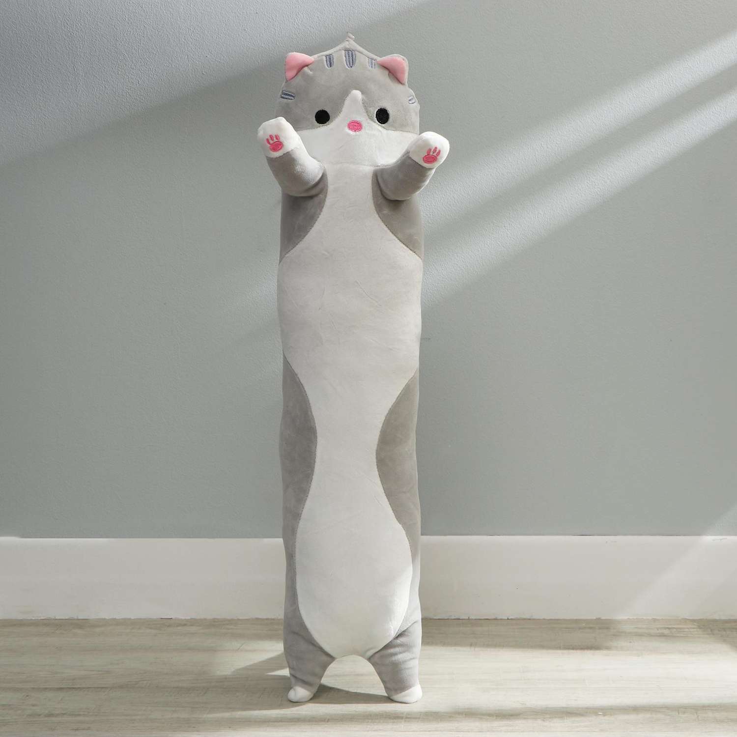 Мягкая игрушка Sima-Land подушка «Кот» 110 см цвет серый - фото 2
