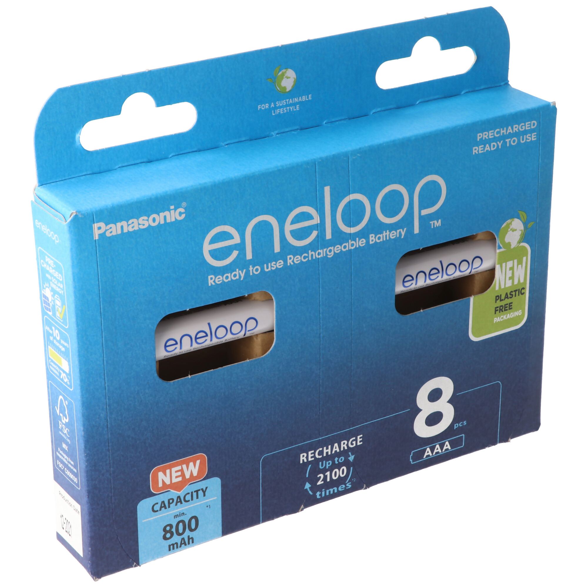 Aккумуляторы Panasonic eneloop AAA 800mAh 8шт BK-4MCDE/8BE - фото 2