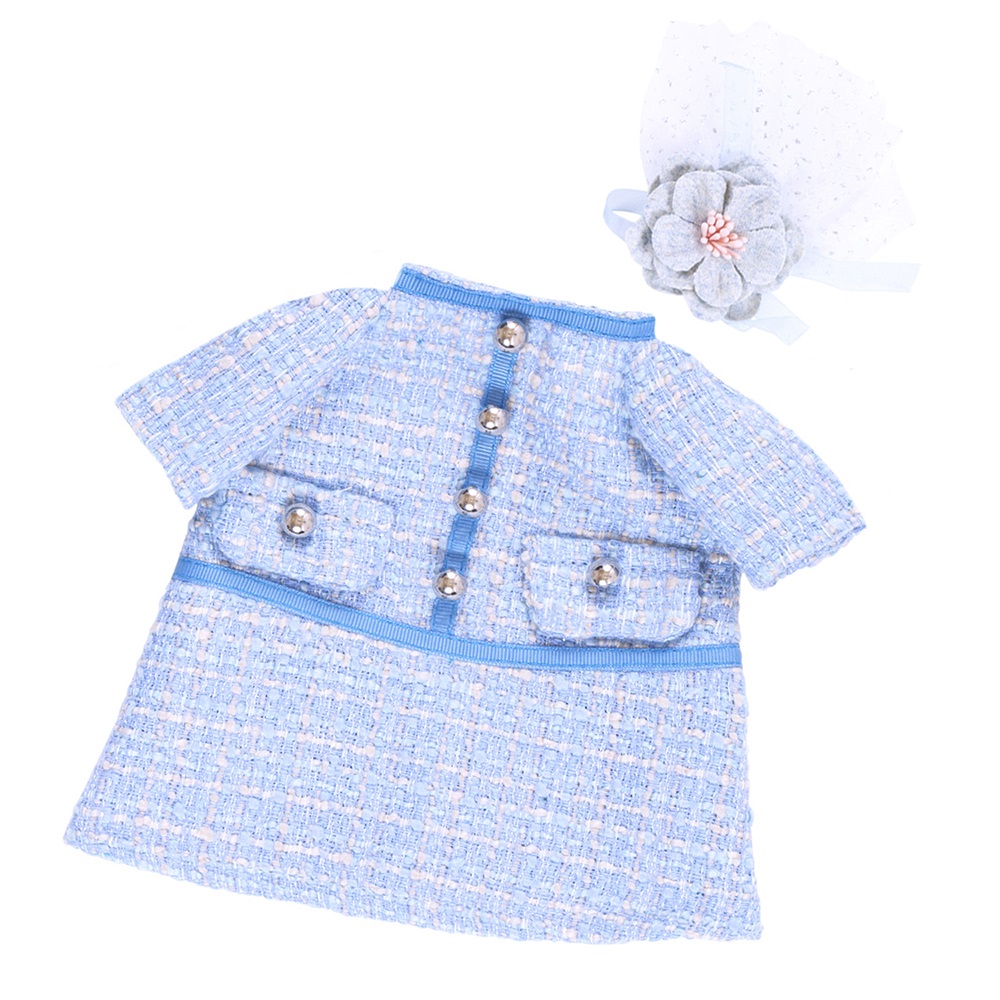 Одежда для кукол BUDI BASA Платье голубое в клетку Зайки Ми 25 см OStS-271 OStS-271 - фото 1