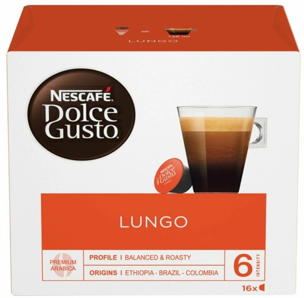 Кофе в капсулах Nescafe Dolce Gusto Lungo 16 капсул - фото 1