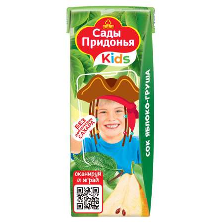 Сок Сады Придонья яблоко-груша 0.2л с 5месяцев