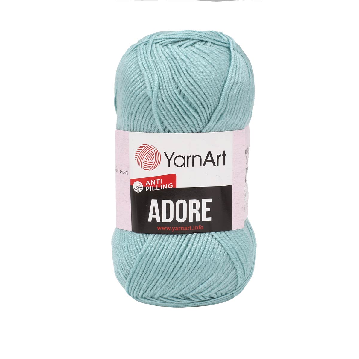 Пряжа для вязания YarnArt Adore 100 гр 280 м акрил с эффектом анти-пиллинга 5 мотков 369 джинсовый - фото 5