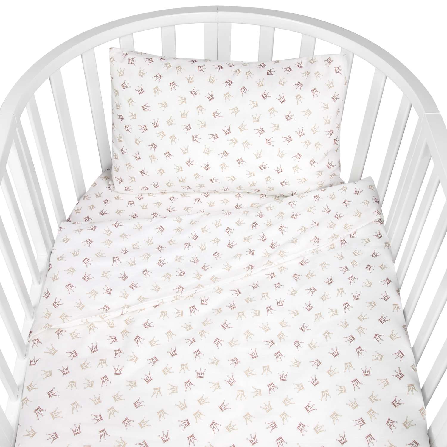 Комплект постельного белья Amarobaby Baby Boom Короны принцессы 3предмета AMARO-3003-KP - фото 3