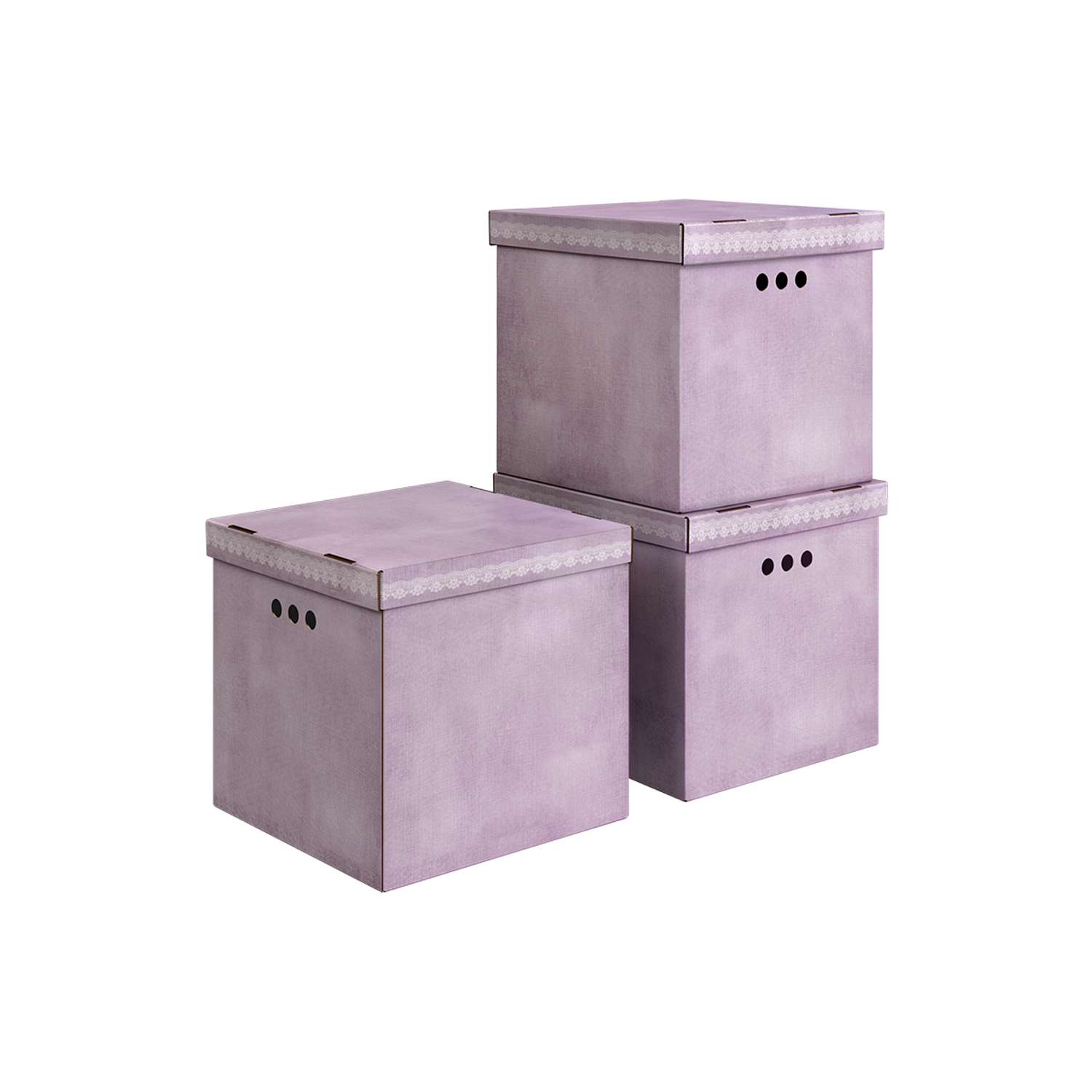 Набор коробок для хранения VALIANT 31.5х31.5х31.5 см 3 шт - фото 1