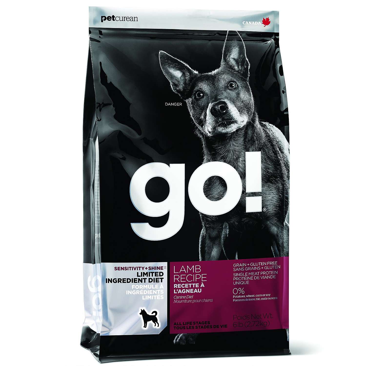 Корм для собак GO 2,72кг для чувствительного пищеварения беззерновой с ягненком сухой - фото 1