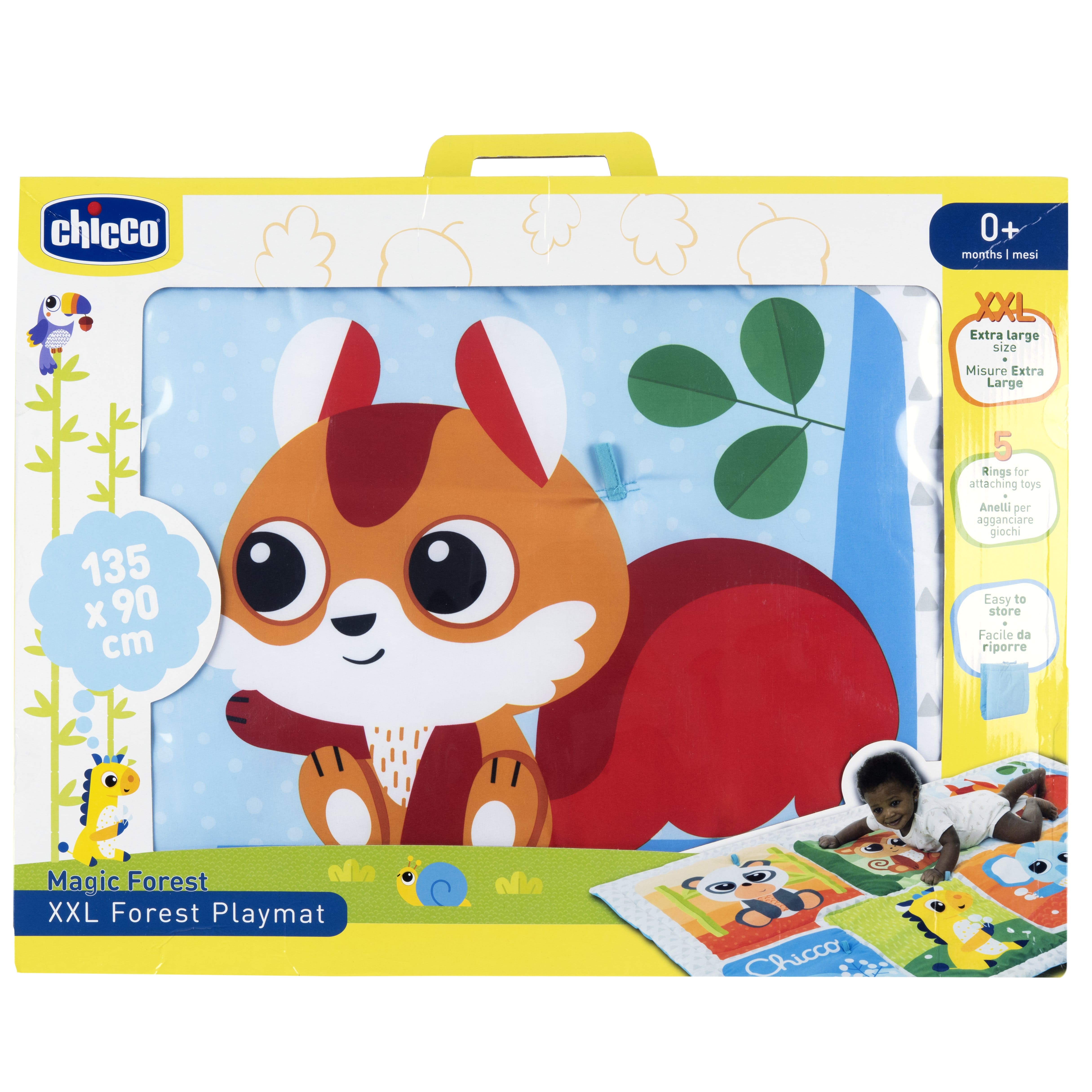 Игровой коврик Chicco мягконабивной XXL Лесные друзья - фото 3