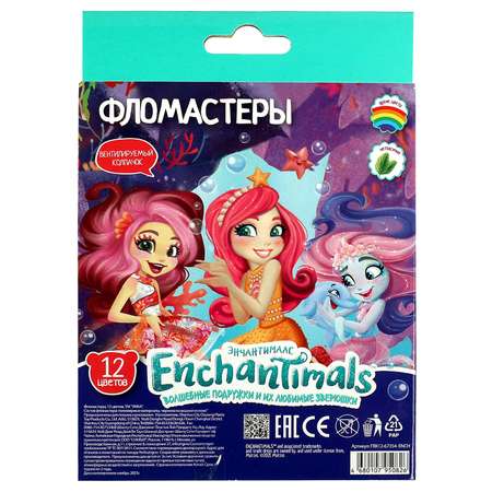 Фломастеры УМка Enchantimals 12 цветов круглые 329612