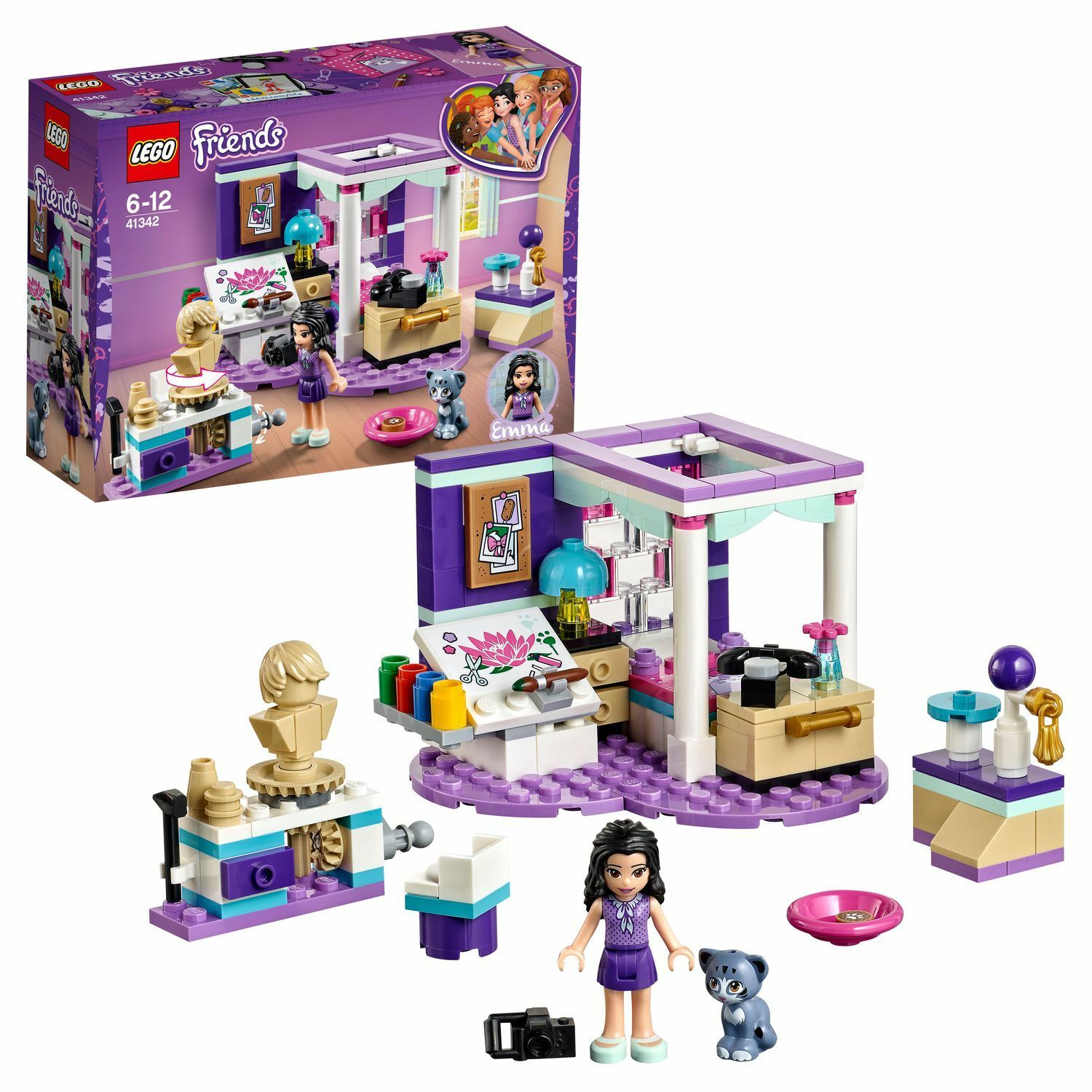 Конструктор LEGO Friends Комната Эммы 41342 купить по цене 999 ₽ в  интернет-магазине Детский мир