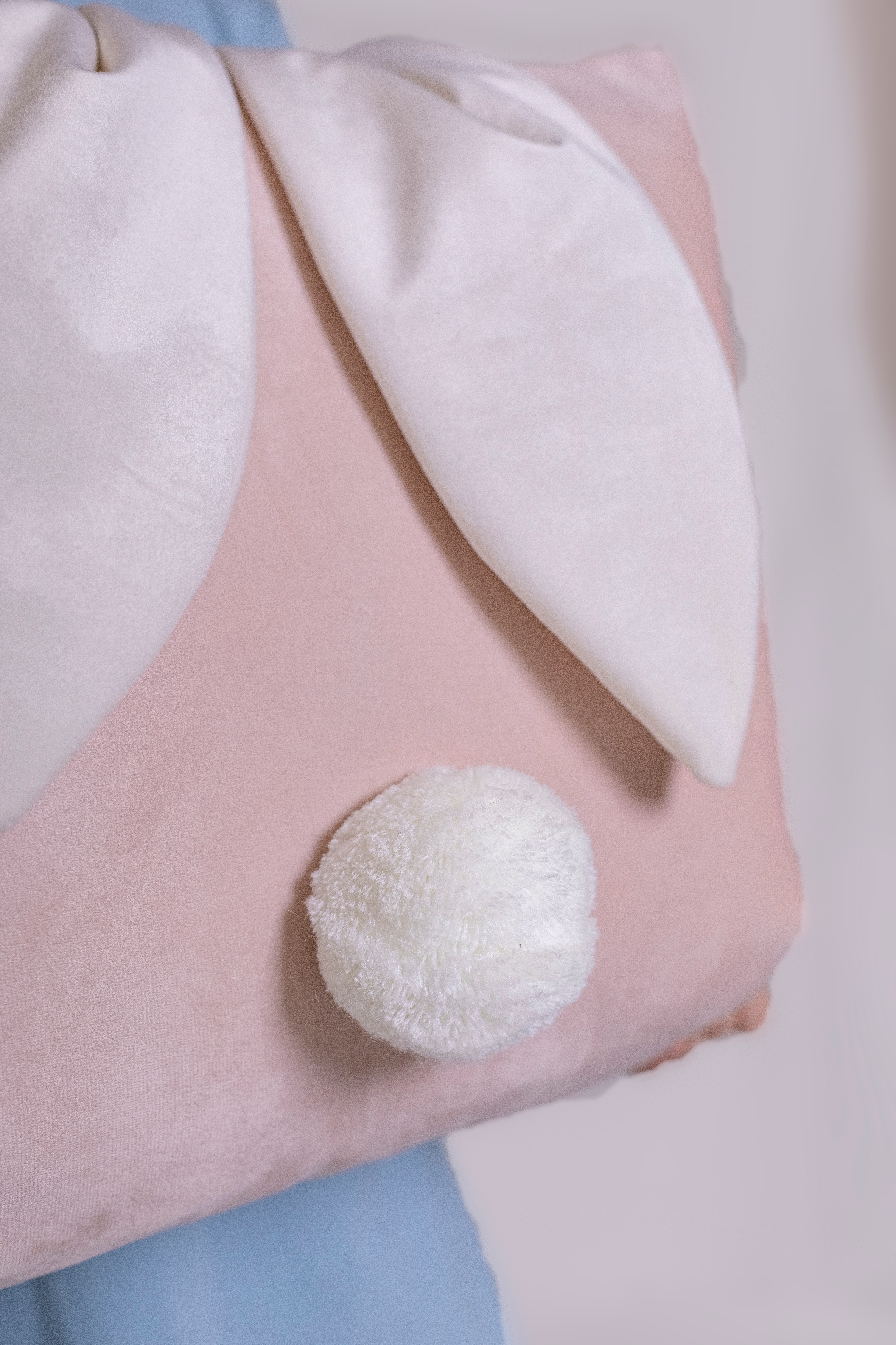 Подушка декоративная детская Мишель Ушки цвет розовая пудра - фото 9