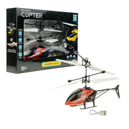 Интерактивная игрушка 1TOY Gyro-Copter вертолёт на сенсорном управлении со световыми эффектами