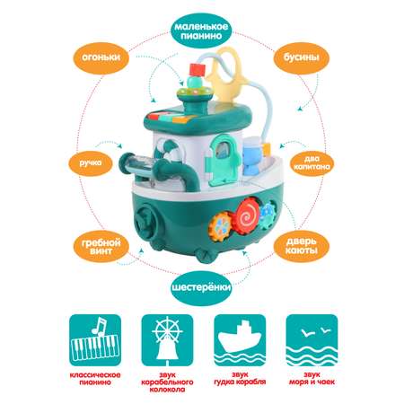 Развивающая игрушка Smart Baby Кораблик музыкальный интерактивный JB0334075