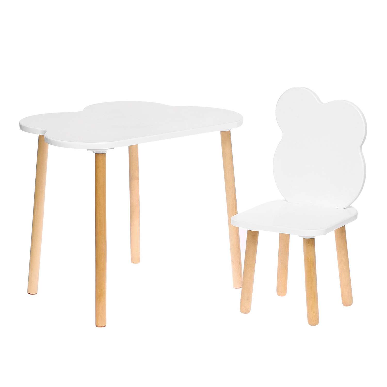 Набор детской мебели Zabiaka «Белое облако» стол + стул - фото 1