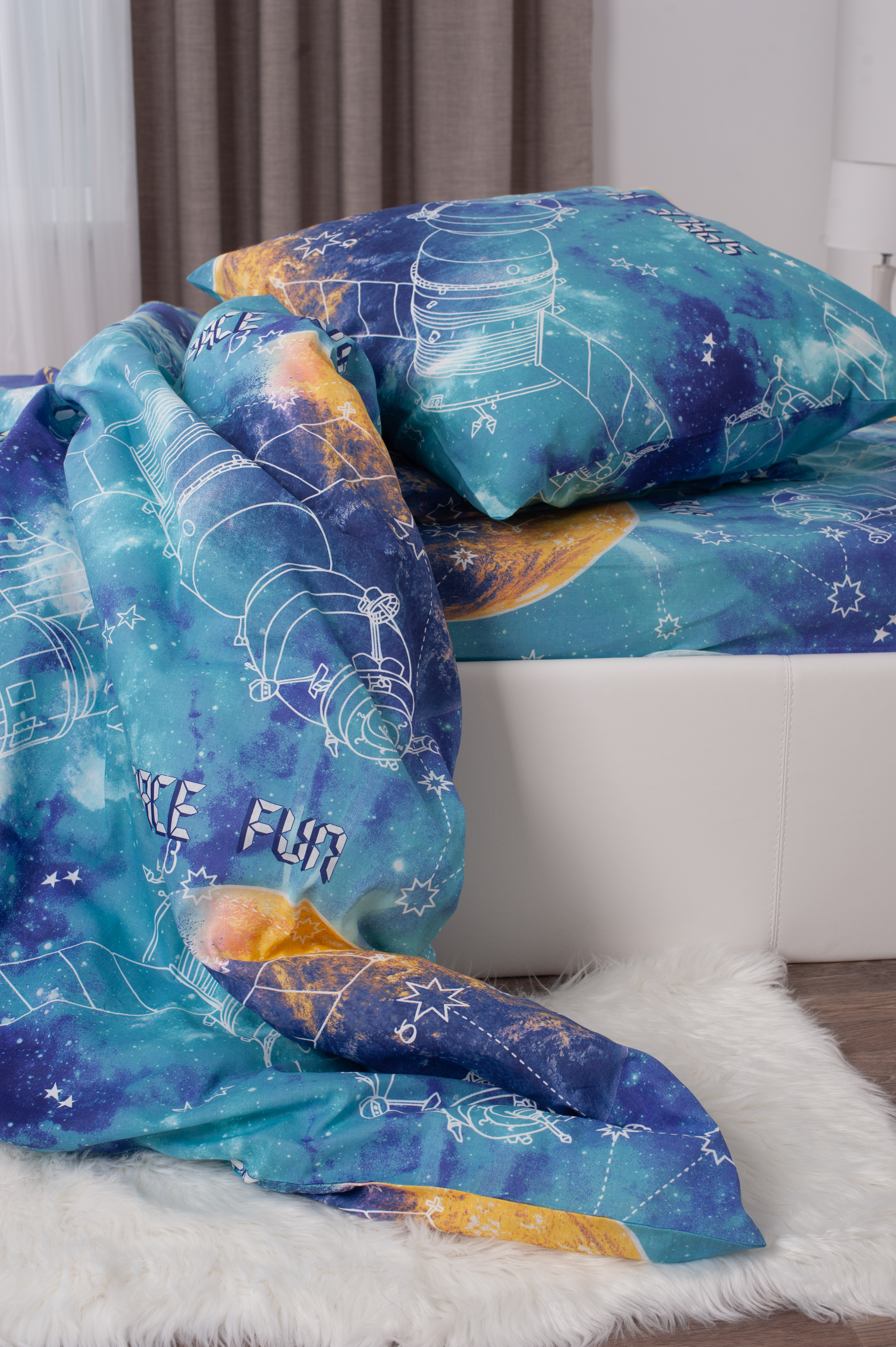 Комплект постельного белья MILANIKA Галактика 3 предмета - фото 6