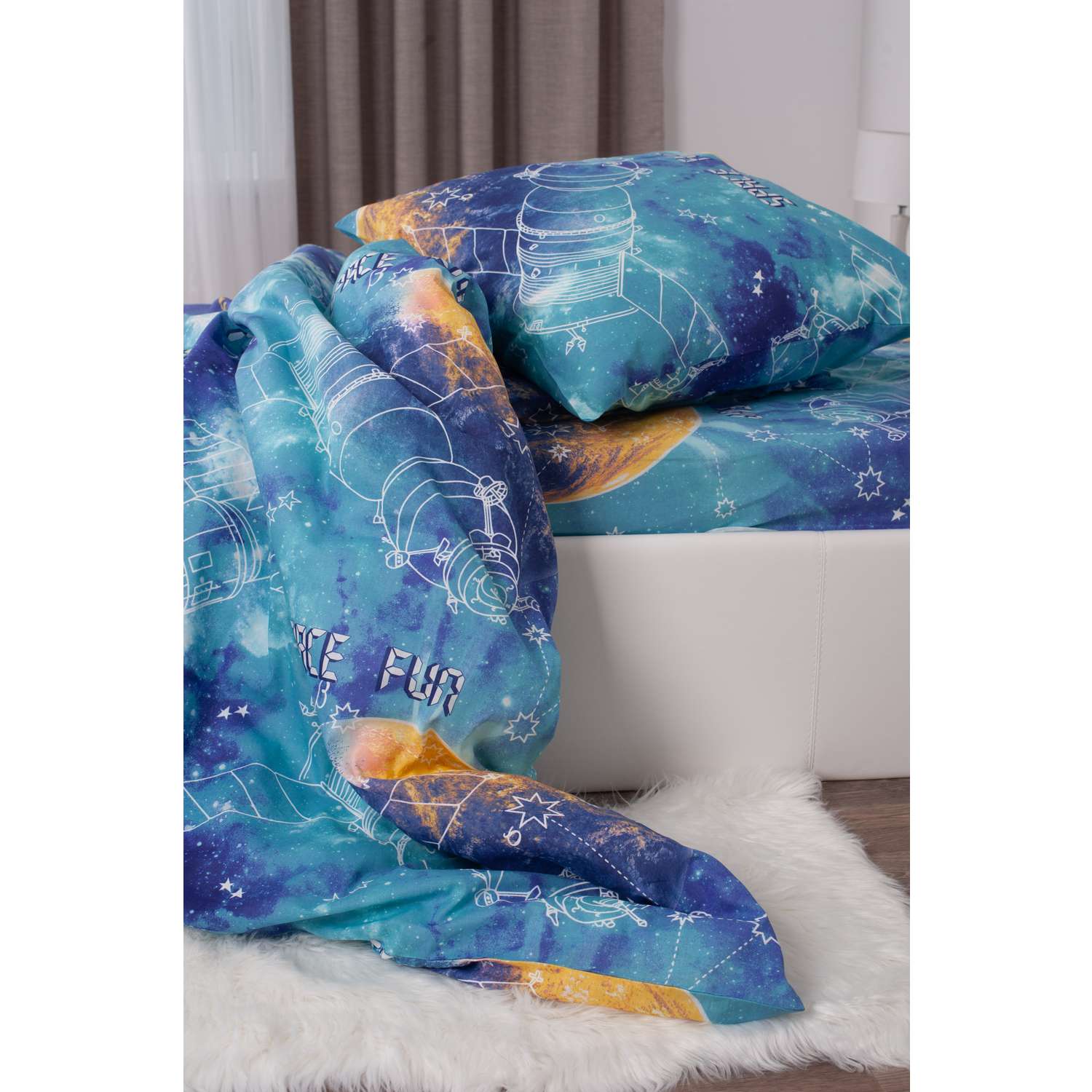 Комплект постельного белья MILANIKA Галактика 3 предмета - фото 6