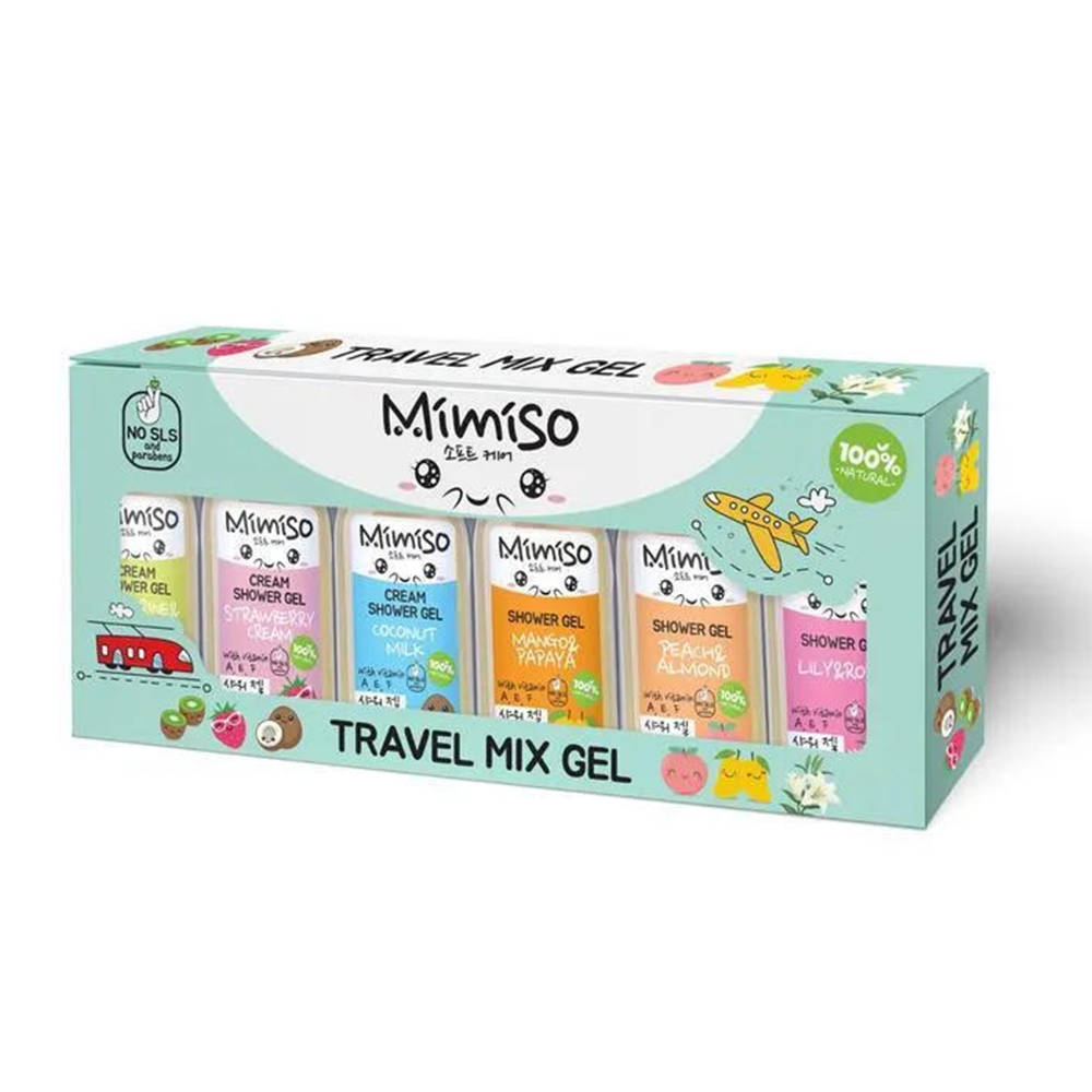 Подарочный набор Mimiso Travel mix gel 3 крем-геля для душа 50 мл + 3 Геля для душа 50 мл - фото 1