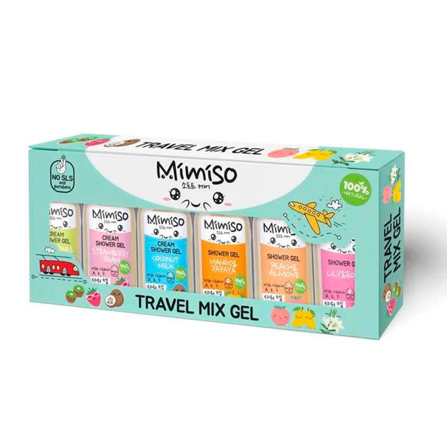 Подарочный набор Mimiso Travel mix gel 3 крем-геля для душа 50 мл + 3 Геля для душа 50 мл - фото 1