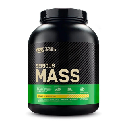 Гейнер Optimum Nutrition Serious Mass с витаминами и глутамином 2720 г Банан