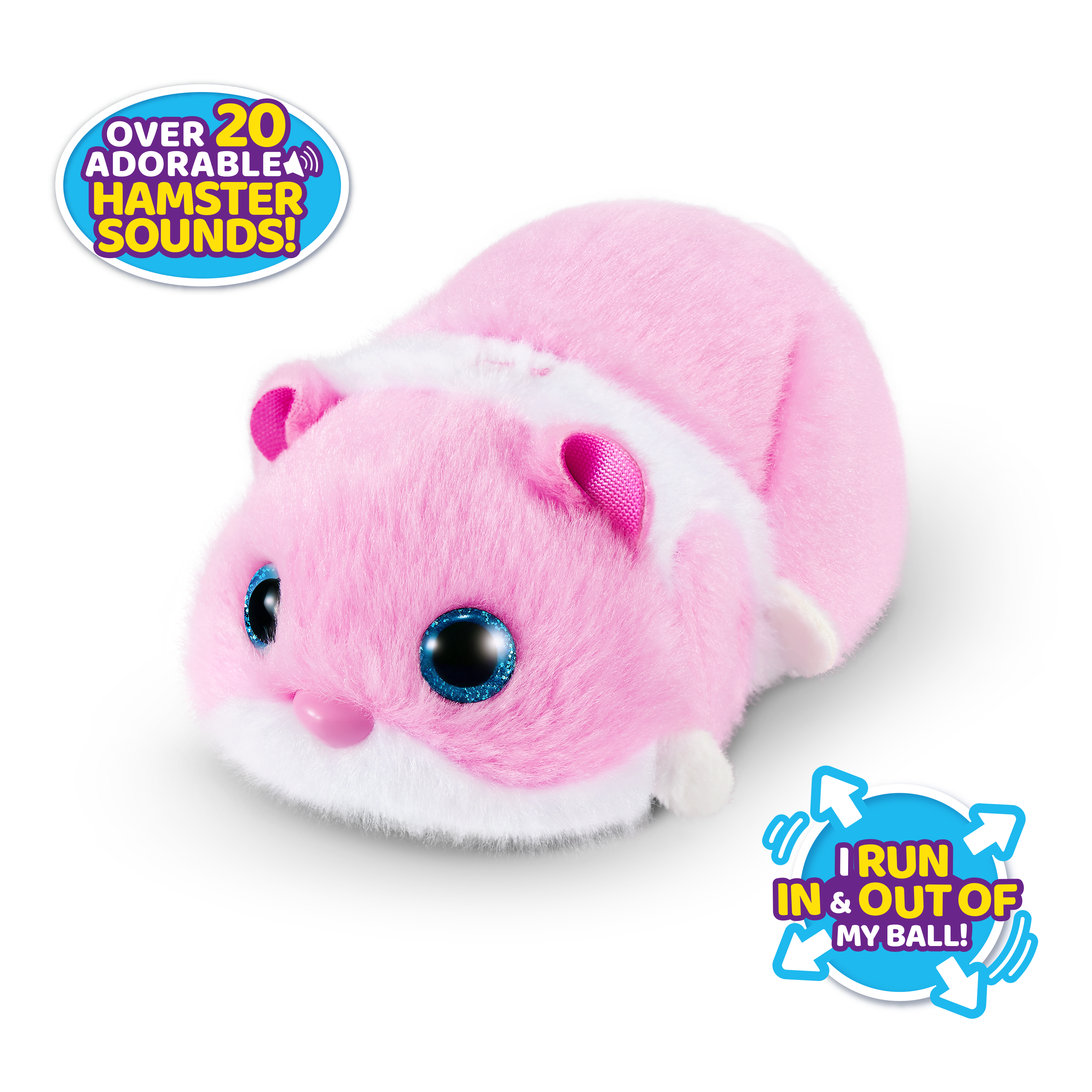 Игрушка Zuru Pets Alive Хомяк розовый в шаре Hamstermania - фото 8