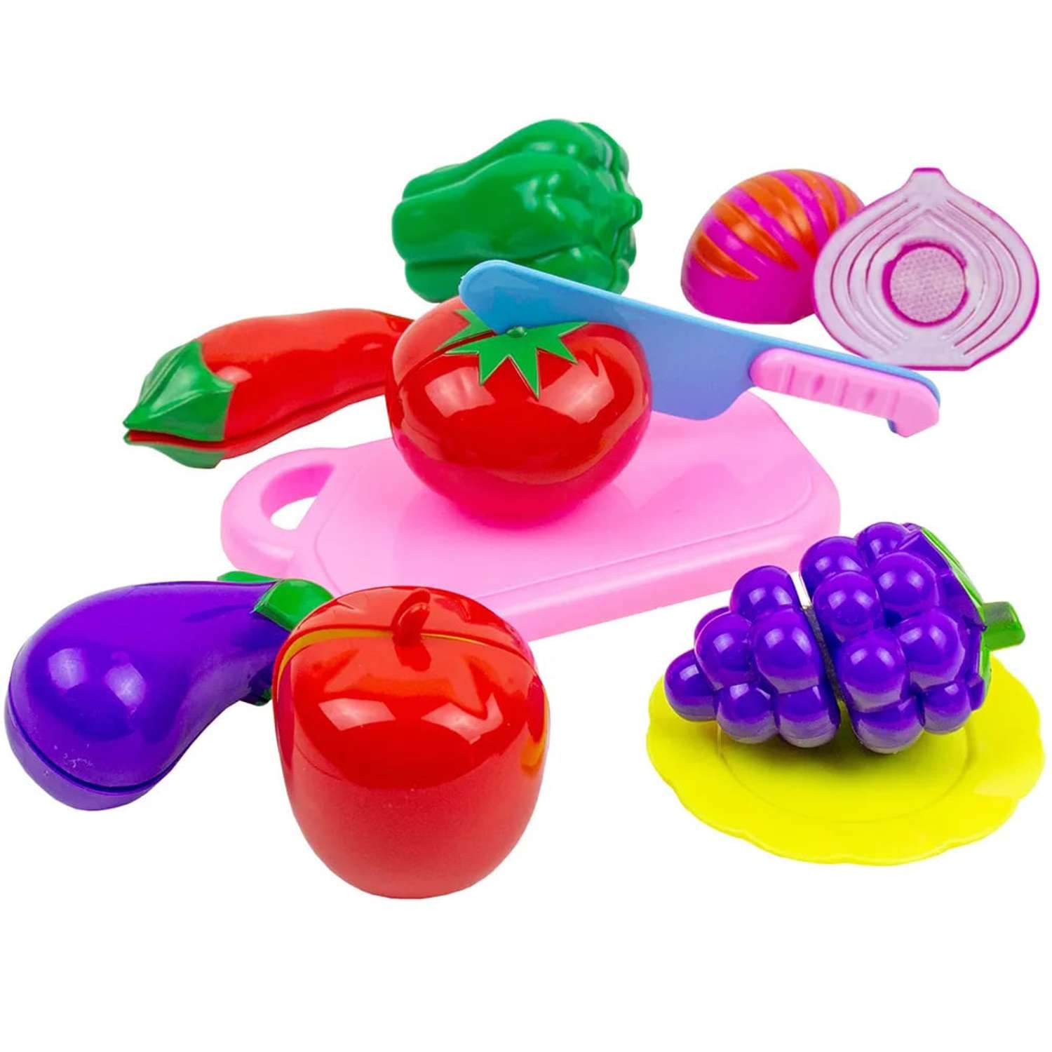 Детский игровой набор Story Game овощи и фрукты на липучке JJL002-3B - фото 1