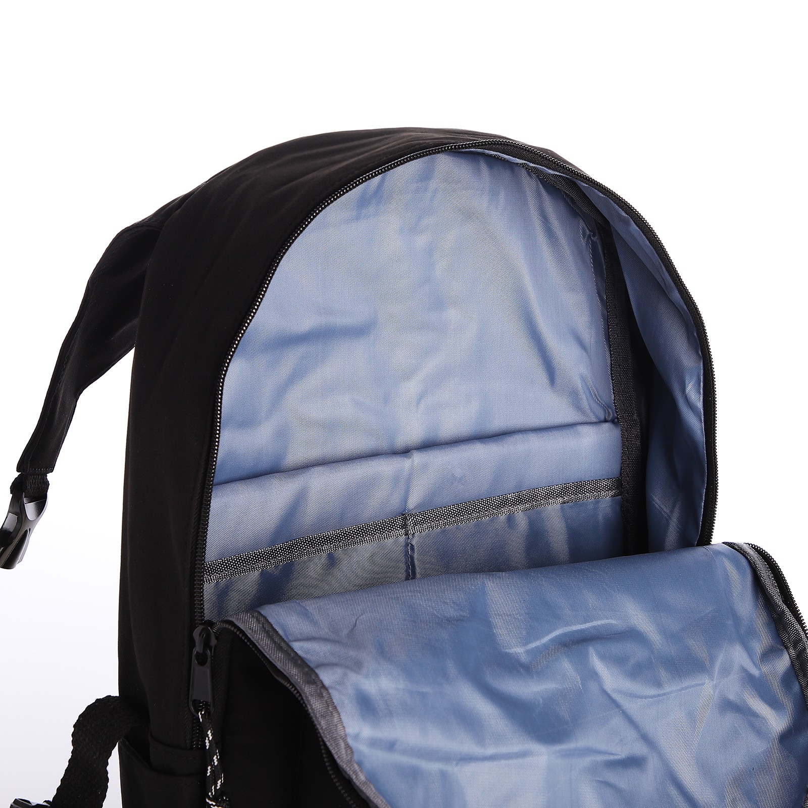 Рюкзак молодёжный NAZAMOK из текстиля на молнии 5 карманов цвет чёрный - фото 4