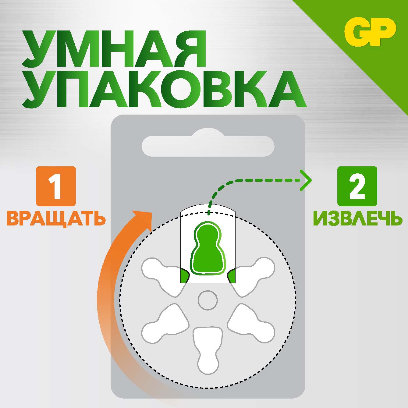 Батарейки GP для слуховых аппаратов серии Hearing Aid ZA13-D6 60 штук - фото 8