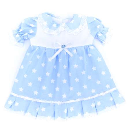 Платье нарядное Модница для пупса 43 см 6114 светло-голубой