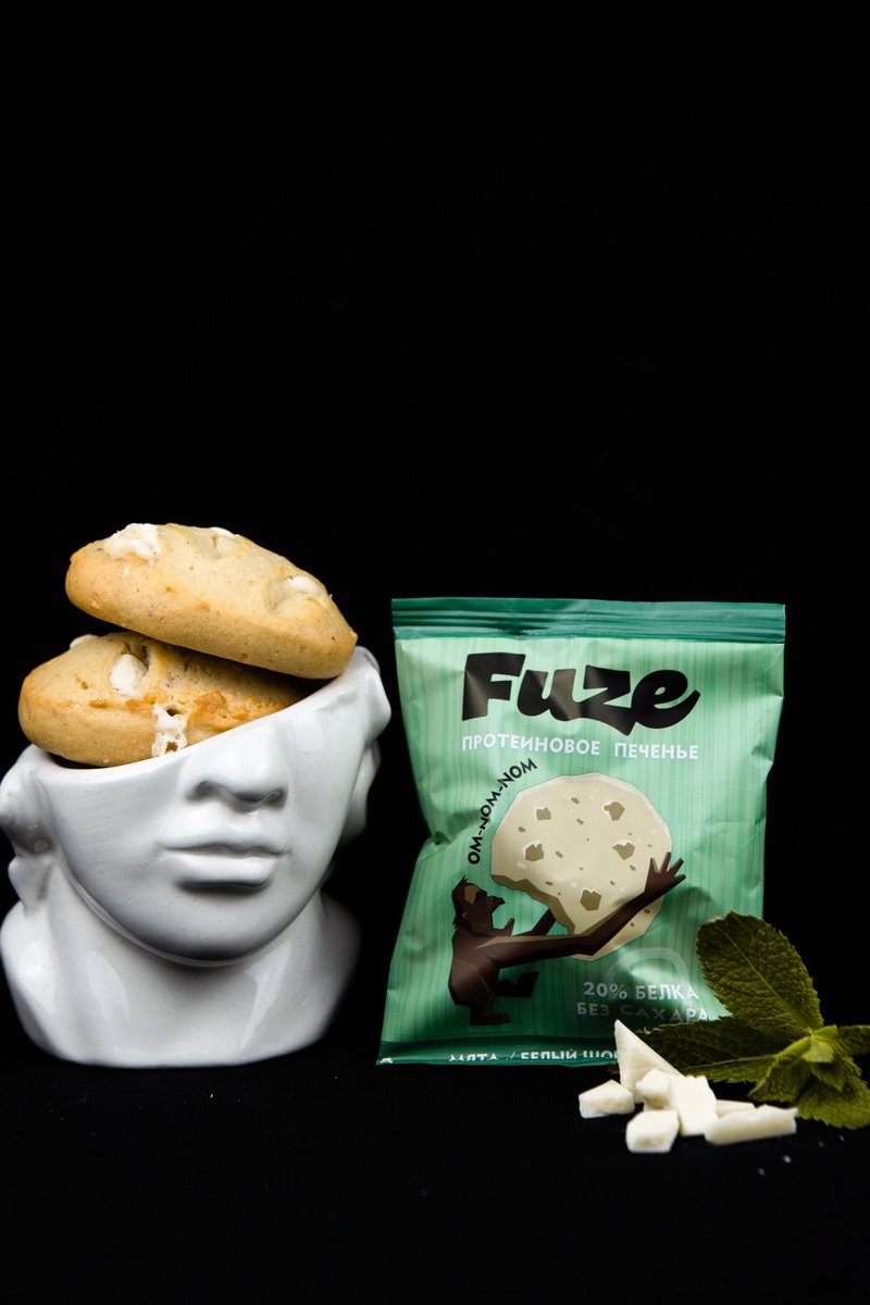 Печенье протеиновое FUZE Мята-белый шоколад бокс = 9 шт. - фото 5